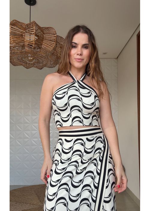 Blusa Frente Única Peixe Copa Estampado - LUCIELENA LARA