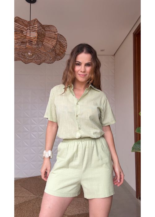 Conjunto Curto Vanessa Verde Pistache - LUCIELENA LARA