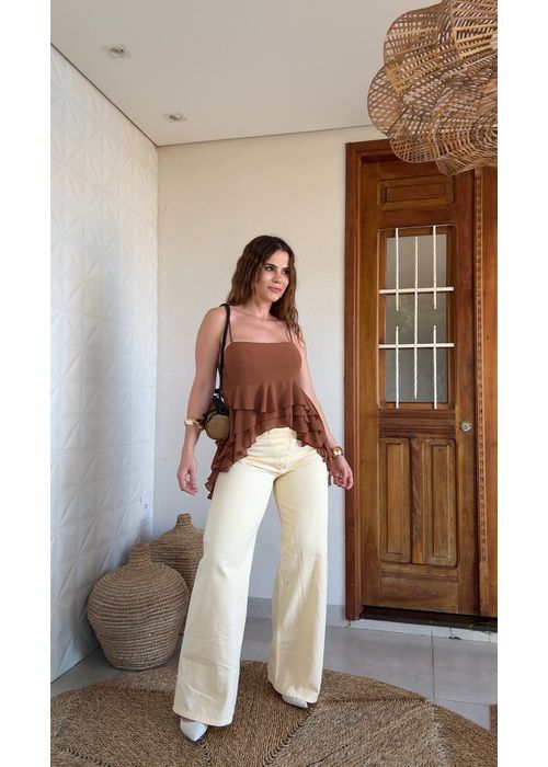 Calça Jeans Cloé Amarelo - LUCIELENA LARA