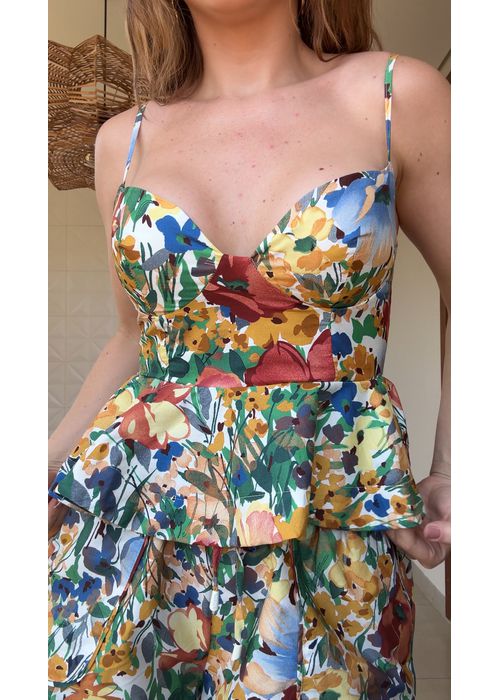Blusa Camponesa Estampado - LUCIELENA LARA