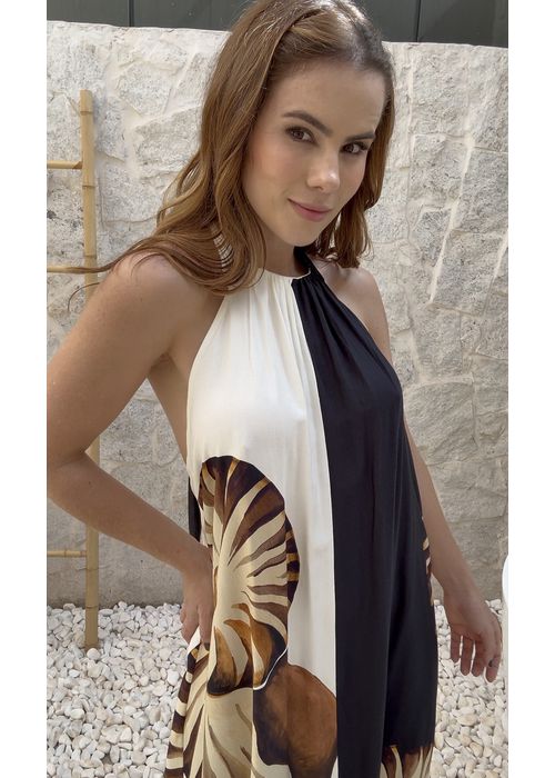 Vestido Longo Amonita Estampado - LUCIELENA LARA