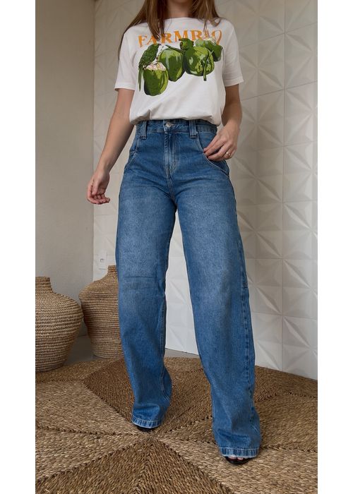Calça Sofia Wide Leg Jeans Jeans - LUCIELENA LARA