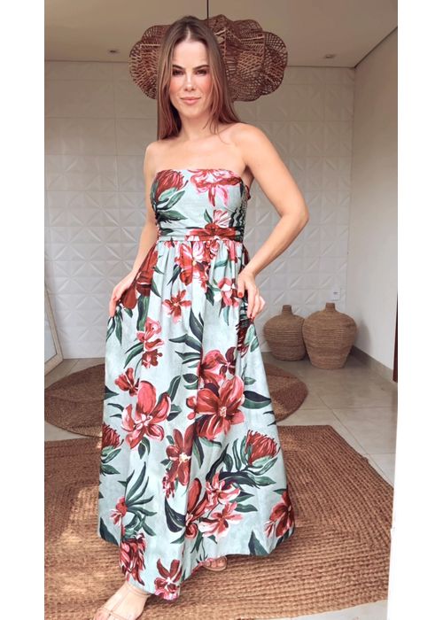 Vestido Midi Lineia Estampado - LUCIELENA LARA