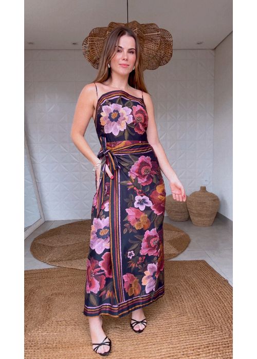 Vestido Cropped Floral Cleo Estampado - LUCIELENA LARA