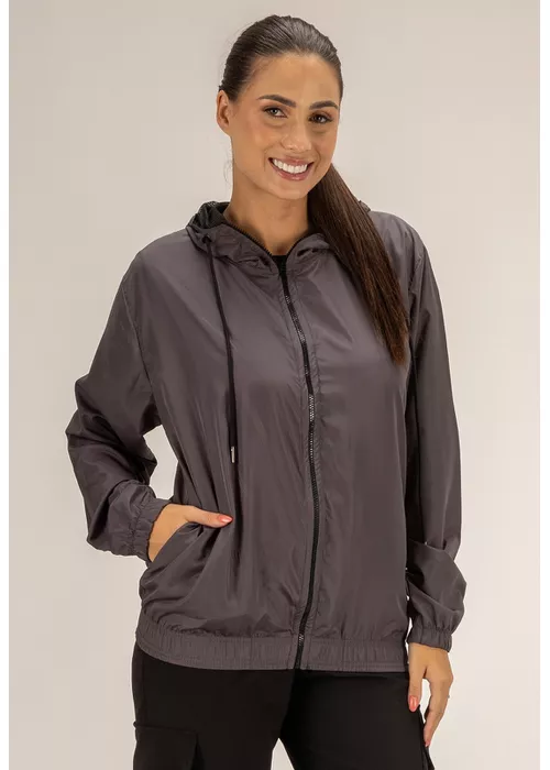 Jaqueta Corta Vento Feminina Classic Grafite - DULK