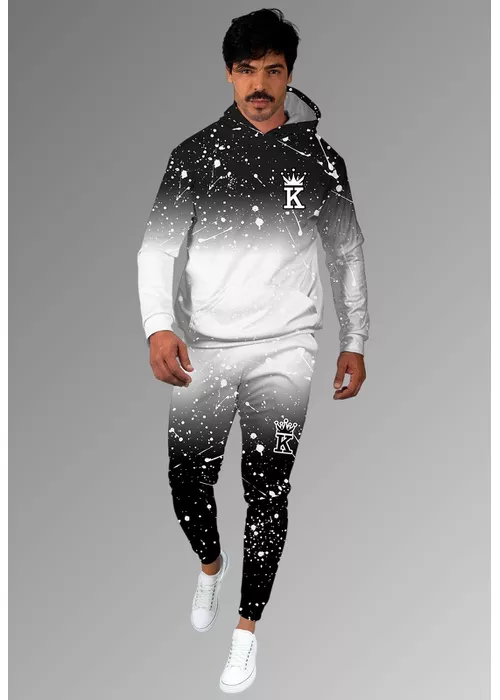 Conjunto Moletom Splash Preto Dulk - DULK