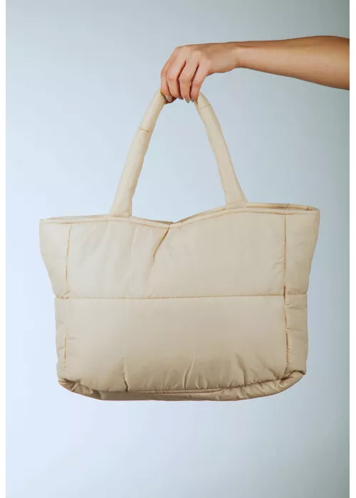 Bolsa Puffer Média Bege - DULK
