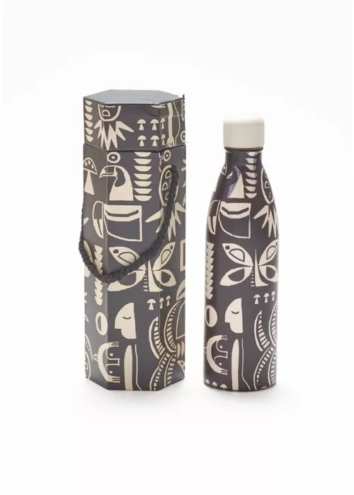 Garrafa Glub Glub Lenço Tropical 750ml Estampado - LUCIELENA LARA