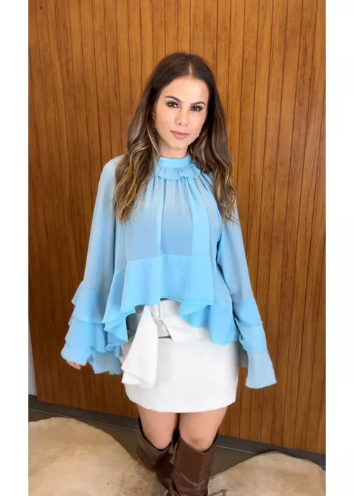 Bata Morcego Azul Claro - LUCIELENA LARA