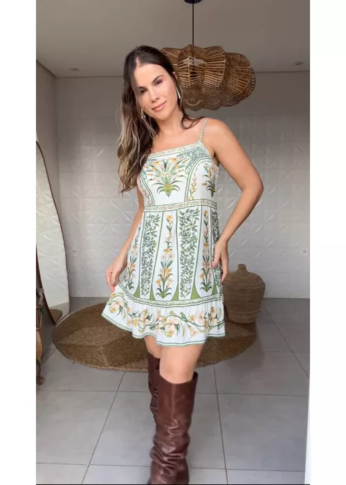 Vestido Curto Antonia Estampado - LUCIELENA LARA