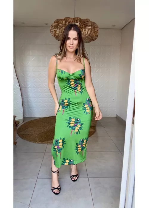 Vestido Midi Rio Maracana Estampado - LUCIELENA LARA