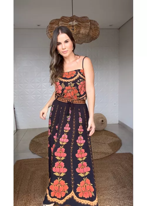Saia Gode Madalena Estampado - LUCIELENA LARA