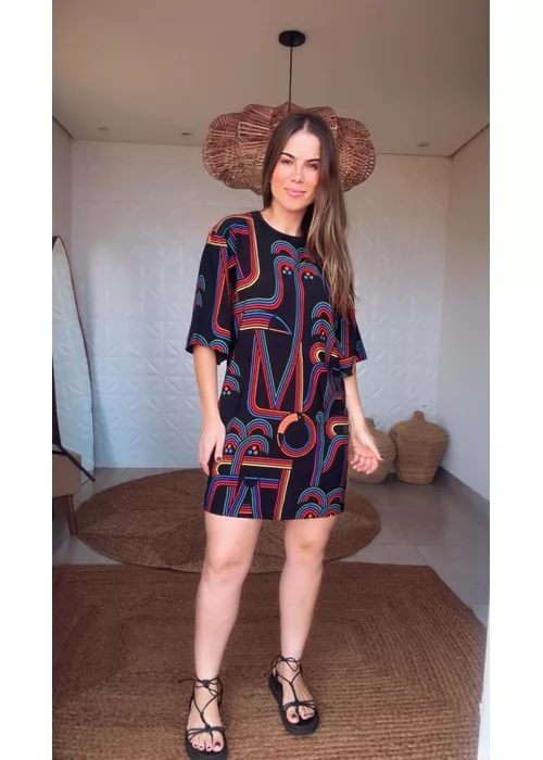 Vestido Tshirt Logotuca Estampado - LUCIELENA LARA