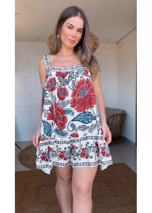Vestido Curto Francisca Estampado - LUCIELENA LARA