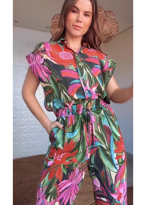 Camisa Jardim De Sonho Estampado - LUCIELENA LARA