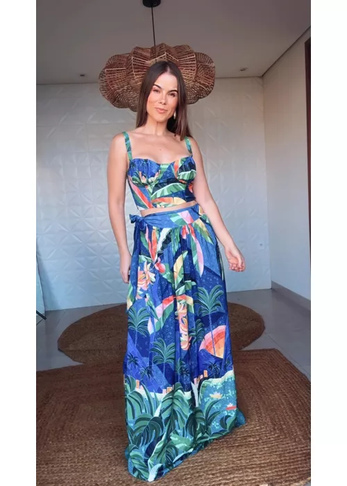 Calça Rio De Mosaico Estampado - LUCIELENA LARA
