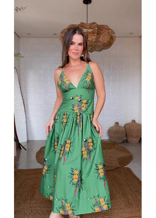 Vestido Cropped Rio Maracana Estampado - LUCIELENA LARA