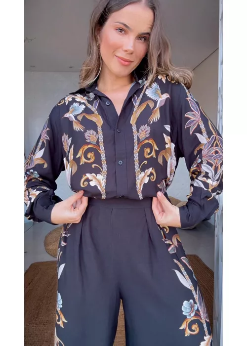 Camisa Jardim Real Estampado - LUCIELENA LARA