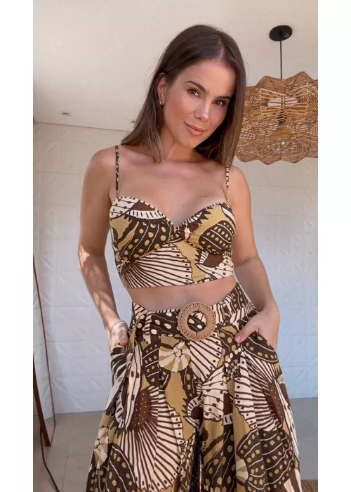 Top Mistura De Caju Estampado - LUCIELENA LARA