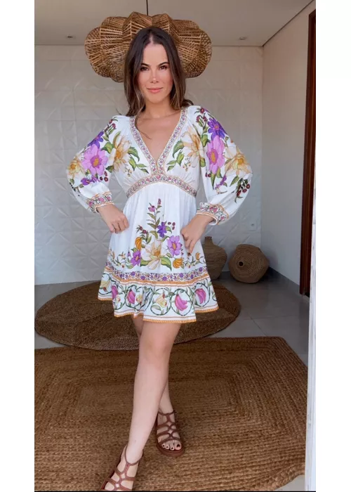 Vestido Belo Jardim Estampado - LUCIELENA LARA