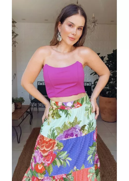 Cropped Corset Gabi Pink - LUCIELENA LARA