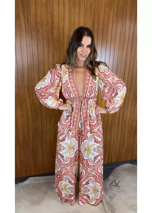 Calça Lenço Jóia Tropical Estampado - LUCIELENA LARA
