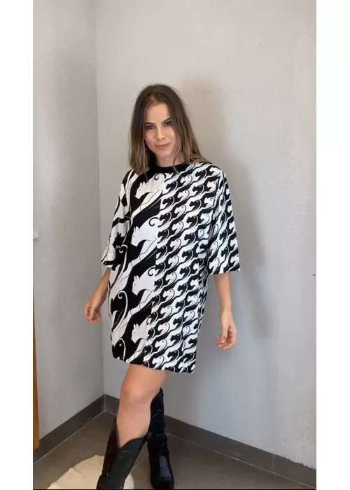 Vestido Tshirt Panteras Estampado - LUCIELENA LARA