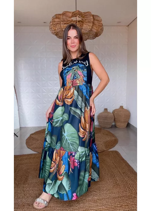 Vestido Cropped Friozinho Bom Estampado - LUCIELENA LARA