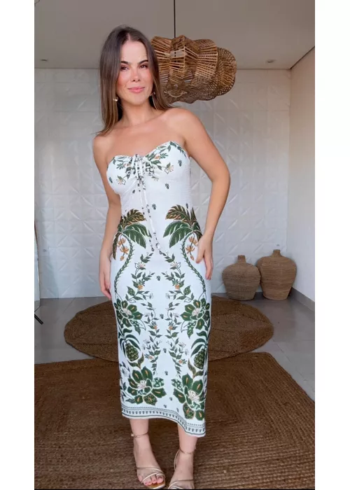Vestido Midi Mari Estampado - LUCIELENA LARA