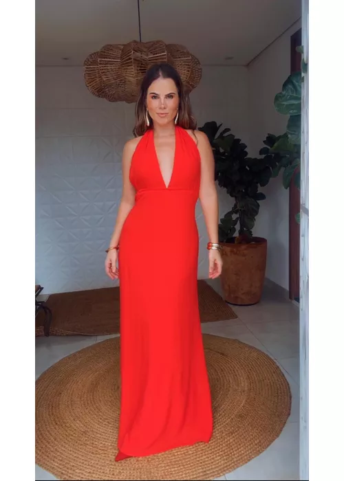 Vestido Frente Única Gule Vermelha - LUCIELENA LARA