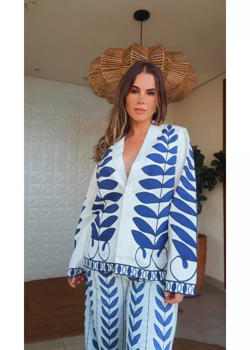 Blazer Samambaia Estampado - LUCIELENA LARA