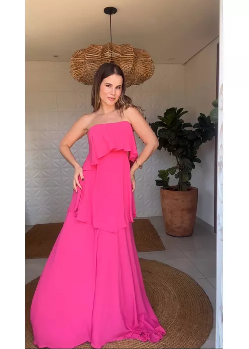 Vestido Tangerina Chiclé Pink - LUCIELENA LARA