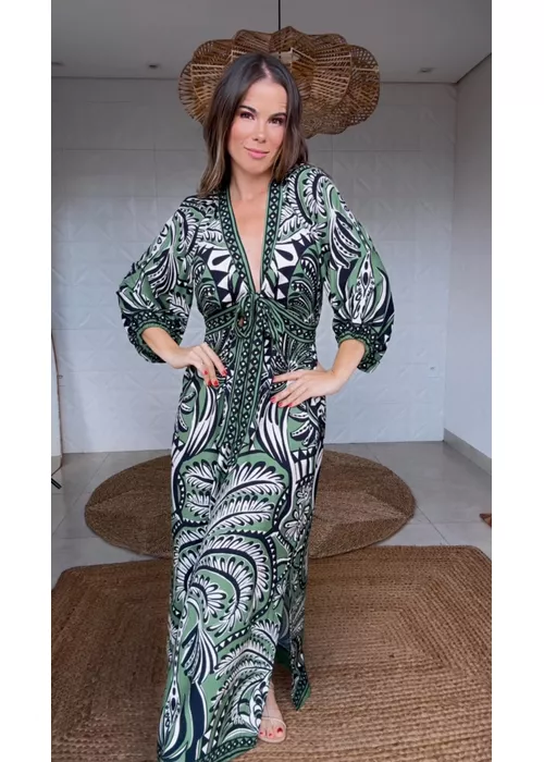 Vestido Cropped Balamana Estampado - LUCIELENA LARA