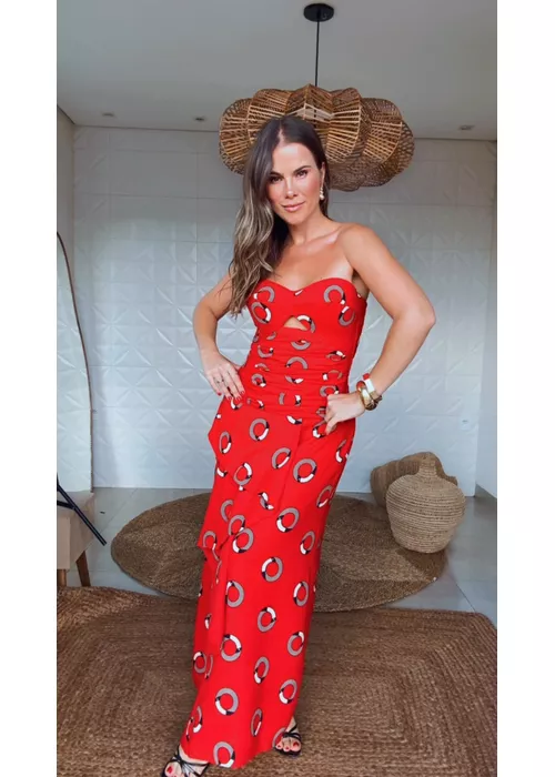 Vestido Longo Tucapoa Estampado - LUCIELENA LARA