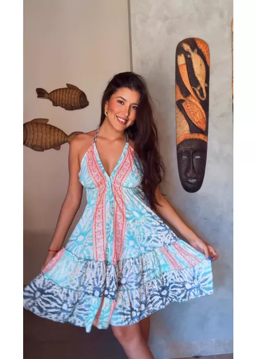 Vestido Lorena Azul - LUCIELENA LARA