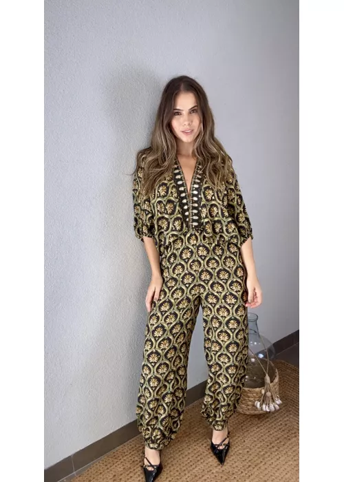 Macacão Jóia Boho Estampado - LUCIELENA LARA