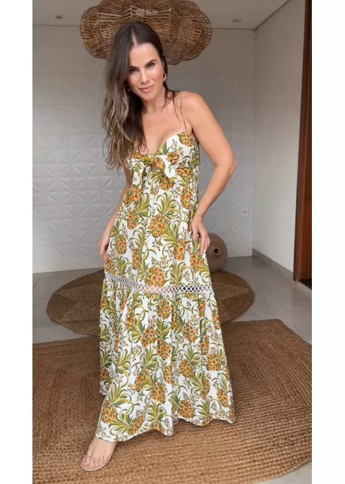 Vestido Cropped Abacaflor Estampado - LUCIELENA LARA