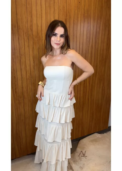 Vestido Corset Olivia Cru - LUCIELENA LARA