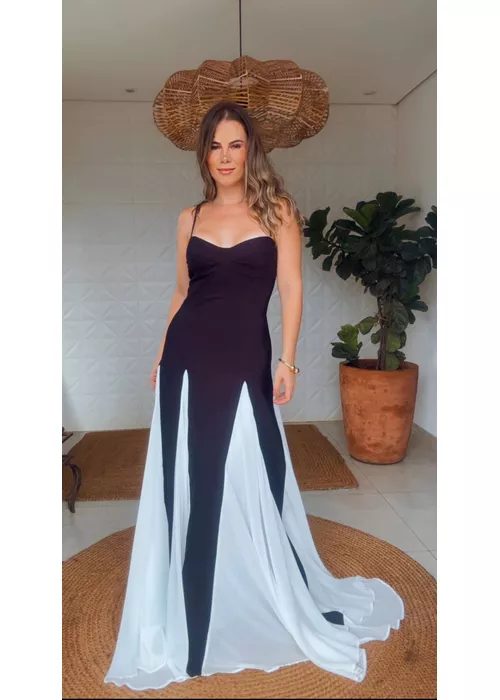 Vestido Bicolor Emily 2 Cores - LUCIELENA LARA