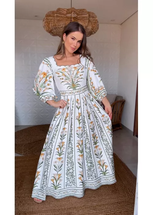 Vestido Antônia Estampado - LUCIELENA LARA