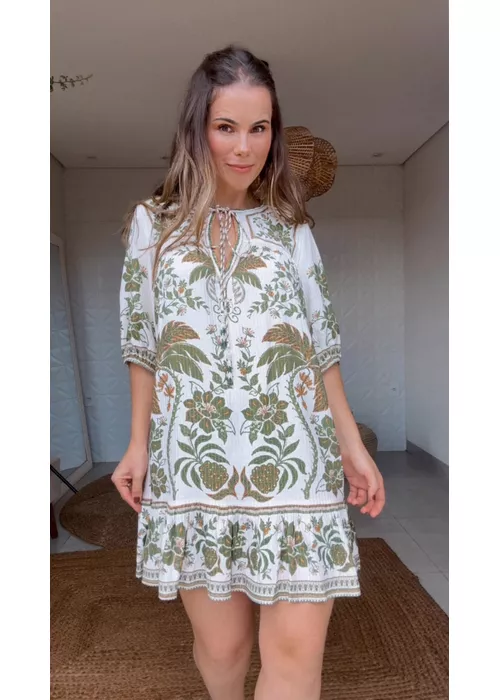 Vestido Curto Mari Estampado - LUCIELENA LARA