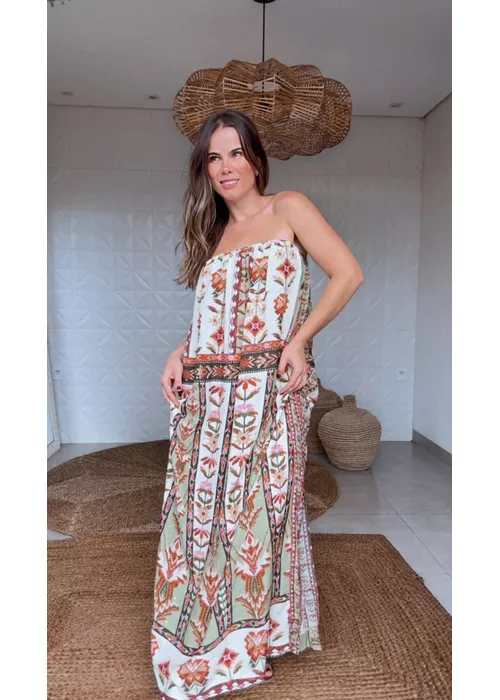 Vestido Tapete Decorado Estampado - LUCIELENA LARA