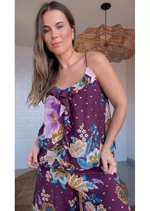 Blusa Jardim Delicado Estampado - LUCIELENA LARA