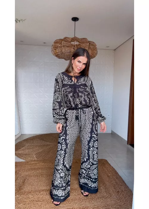 Calça Moletom Borbolina Estampado - LUCIELENA LARA