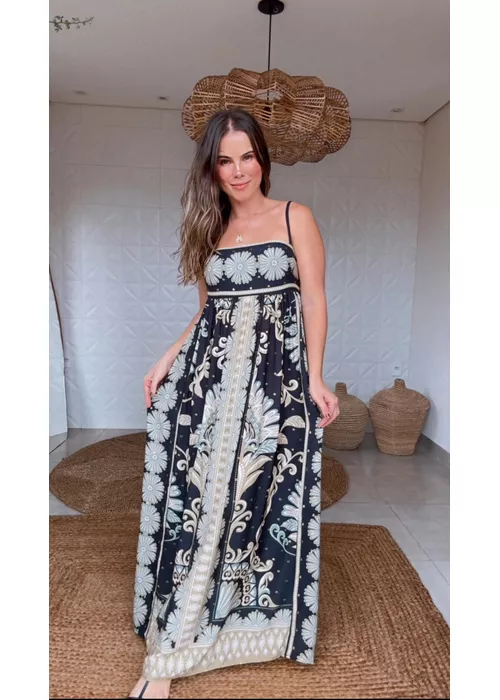 Vestido Cropped Georgia Estampado - LUCIELENA LARA