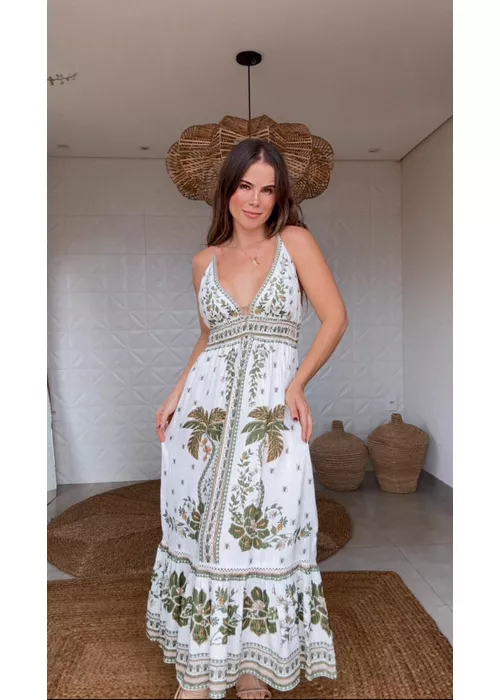 Vestido Cropped Mari Estampado - LUCIELENA LARA