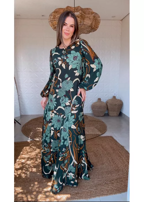 Vestido Longo Mg Beatrice Floral Estampado - LUCIELENA LARA
