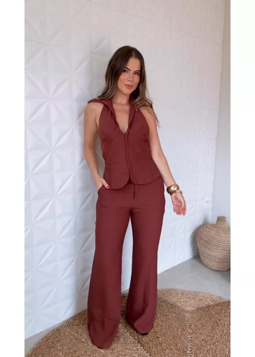 Conjunto Flávia Marrom - LUCIELENA LARA