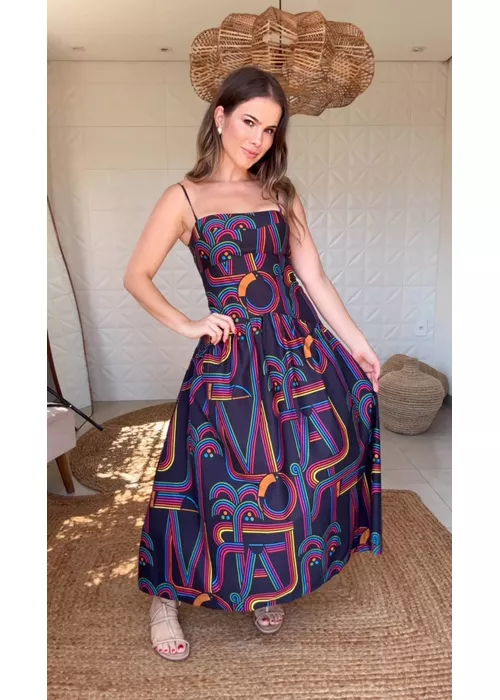 Vestido Logotuca Estampado - LUCIELENA LARA