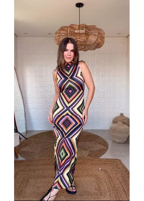 Vestido Midi Pretti Estampado - LUCIELENA LARA